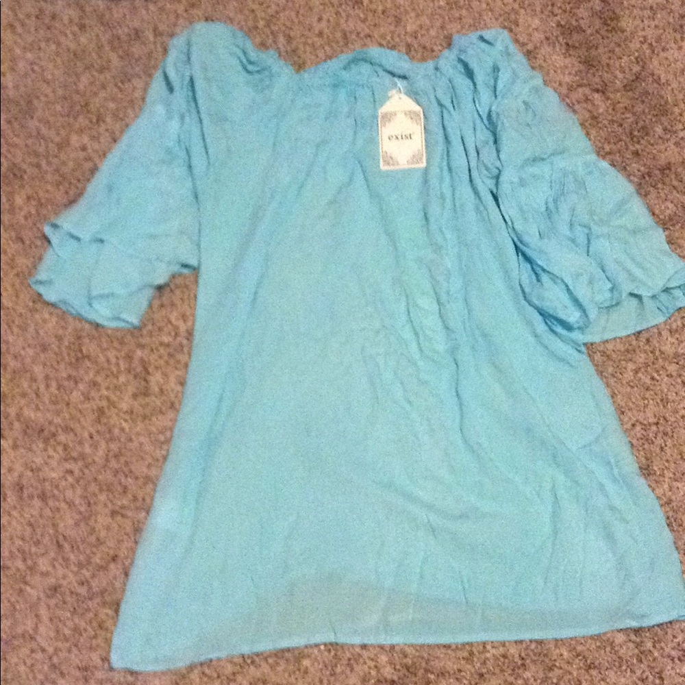 A light blue dress